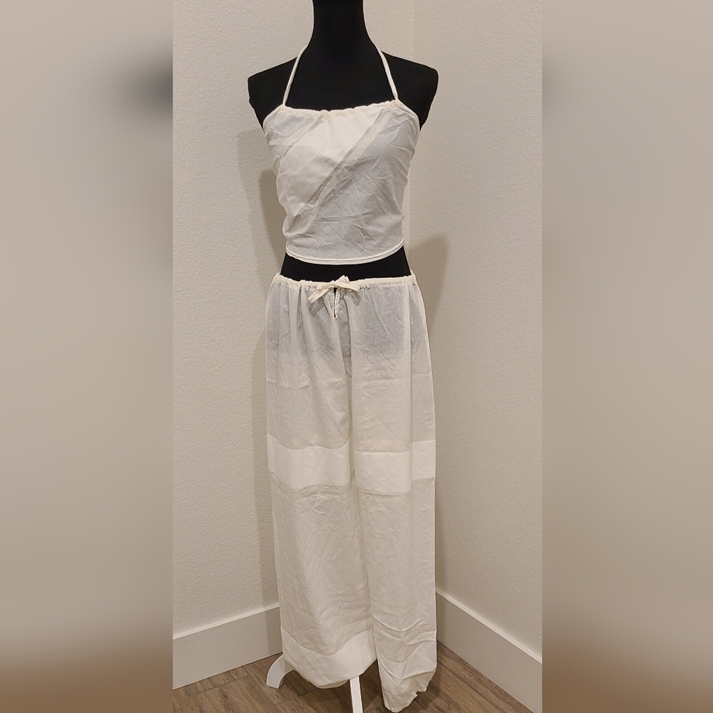Two-piece swim cover up